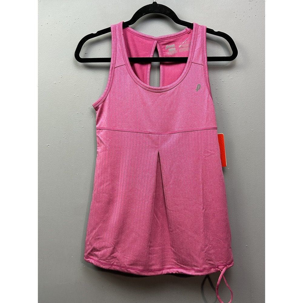 Penn Tank Top Womens XS Pink Athletic Racerback Keyhole Slim Stretch Drawcord